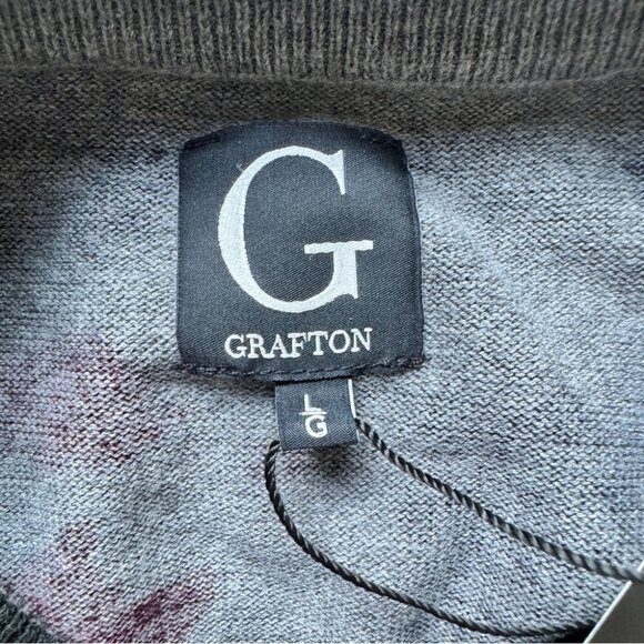 NWT Grafton Camo Sweater Lightweight Crewneck Long Sleeve Men's Sz L - Picture 3 of 12